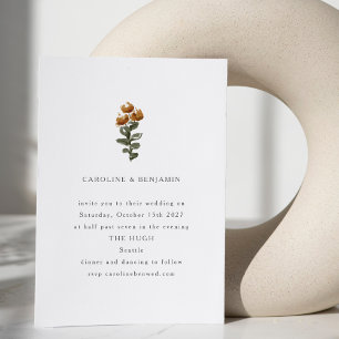 Minimalistische Rustieke Whimsicale Wildbloemen Br Kaart