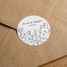 Minimalistische Rustieke Wilde Bloemen Trouw Klass