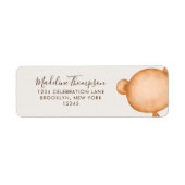 Minimalistische Rustige Beer Elegant Script Typogr Etiket (Voorkant)