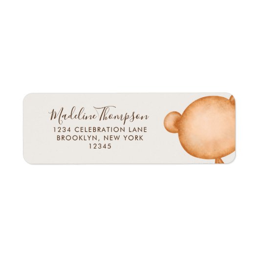 Minimalistische Rustige Beer Elegant Script Typogr Etiket (Voorkant)