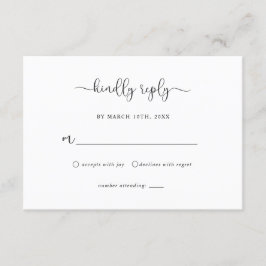 Minimalistische Rustige RSVP-kaart Informatiekaartje