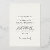 Minimalistische ruwe jaar hond foto folie feestdagenkaart (Achterkant)