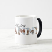 Minimalistische 's werelds beste oma fotocollage magische mok (Voorkant rechts)