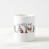 Minimalistische 's werelds beste oma fotocollage magische mok (Center)