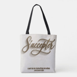 Minimalistische 'S'accepter' boodschappentas Tote Bag
