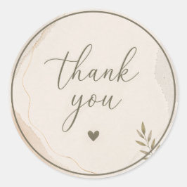 Minimalistische Sage Dank Je Boutique Elegant Neut Ronde Sticker