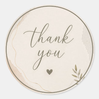 Minimalistische Sage Dank Je Boutique Elegant Neut Ronde Sticker