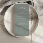 Minimalistische Sage Eenvoudige Bruiloft Menu Kaar<br><div class="desc">Deze aanpasbare bijpassende trouwmenukaart is ontworpen om te coördineren met ons Minimalistische All In One-Collectie en heeft een strakke en eenvoudige lay-out, met een klassiek lettertype. Voor meer geavanceerde aanpassingen van dit ontwerp, bijvoorbeeld het wijzigen van de lay-out, het lettertype of de tekstgrootte, klikt u op de knop "AANPASSEN" hierboven....</div>