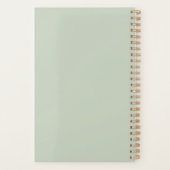 Minimalistische Sage Green 2026 Planner (Achterkant)