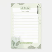 Minimalistische Sage Green Botanische To-Do Lijst Post-it® Notes (Voorkant)