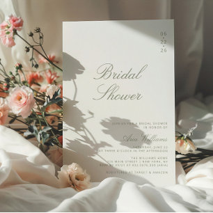 Minimalistische Sage Green Calligraphy Vrijgezelle Kaart