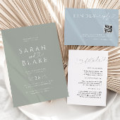 Minimalistische Sage Green Detail Kaart met Hart