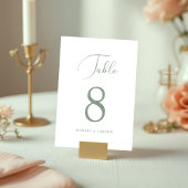 Minimalistische Sage Green Elegant Script Wedding Kaart