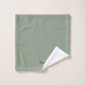Minimalistische Sage Green Professional Eenvoudig Bad Handdoek (Wasdoekje)