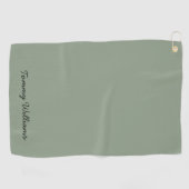 Minimalistische Sage Green Professional Eenvoudig Golfhanddoek (Horizontaal)