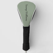 Minimalistische Sage Green Professional Eenvoudig Golfheadcover (Voorkant)