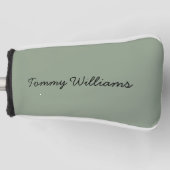 Minimalistische Sage Green Professional Eenvoudig Golfheadcover (Voorkant)