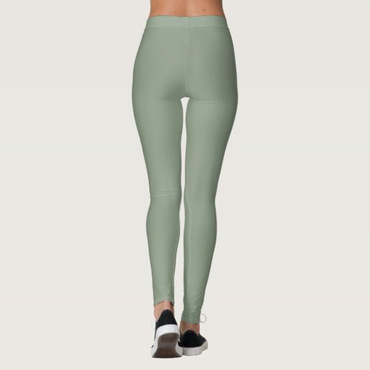 Minimalistische Sage Green Professional Eenvoudig Leggings (Achterkant)