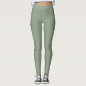 Minimalistische Sage Green Professional Eenvoudig Leggings (Voorkant)