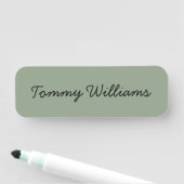 Minimalistische Sage Green Professional Eenvoudig Naamplaatje (In situ)