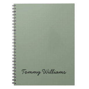 Minimalistische Sage Green Professional Eenvoudig Notitieboek