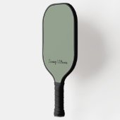 Minimalistische Sage Green Professional Eenvoudig Pickleball Paddle (Links)