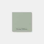 Minimalistische Sage Green Professional Eenvoudig Post-it® Notes (Voorkant)