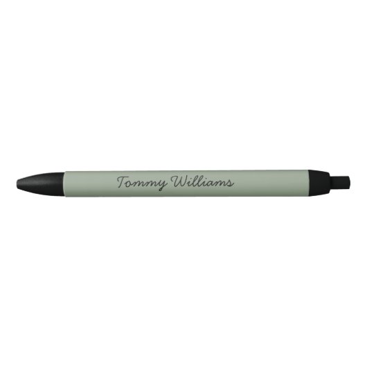 Minimalistische Sage Green Professional Eenvoudig Zwarte Inkt Pen (Voorkant)