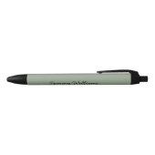 Minimalistische Sage Green Professional Eenvoudig Zwarte Inkt Pen (Bovenkant)