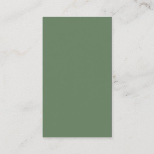 Minimalistische Sage Green QR-code Visitekaartje (Achterkant)