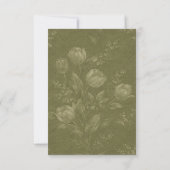 Minimalistische Sage Green Save the Date Kaart (Achterkant)