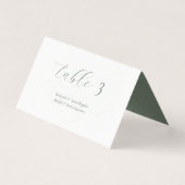 Minimalistische Sage Green Script Wedding Place Ca Kaart (Voorkant)