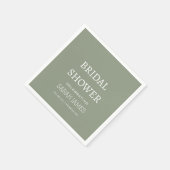 Minimalistische Sage Green Vrijgezellenfeest Party Servet (Hoek)