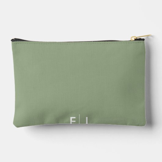 Minimalistische Sage Green Wedding Etui (Achterkant)