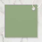 Minimalistische Sage Green Wedding Favoriete Label (Achterkant)