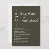 Minimalistische Sage Green Wedding Kaart (Voorkant)