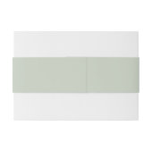 Minimalistische Sage Green Wedding of Invitation B Uitnodigingen Wikkel (Achterkant Voorbeeld)