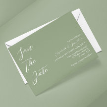 Minimalistische Sage Green Wedding