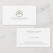 Minimalistische Sage Green & White makelaar Afsprakenkaartje (Voorkant / Achterkant)