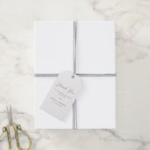 Minimalistische Sage Groen & Wit Eenvoudige Bruilo Cadeaulabel (Met Touw)