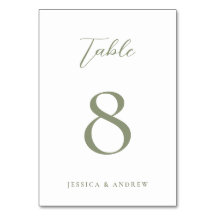 Minimalistische Sage Groen & Wit Eenvoudige Bruilo