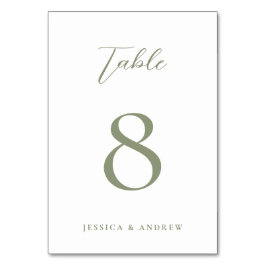 Minimalistische Sage Groen & Wit Eenvoudige Bruilo Kaart