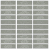 Minimalistische Sage Groene Bruiloft Gast Adreseti Sticker (Voorkant)