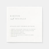 Minimalistische Sage Groene Bruiloft Leuke Feiten  Servet (Voorkant)