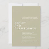 Minimalistische Sage Groene Geïsoleerde Namen Brui Kaart (Voorkant)