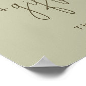 Minimalistische Sage Groene Kaarten en Cadeaubordj Poster (Hoek)