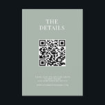 Minimalistische Sage Groene Moderne Bruiloft Informatiekaartje<br><div class="desc">Moderne bruidsbehuizingskaarten met minimalistisch typografisch ontwerp in salie groene kleur.</div>