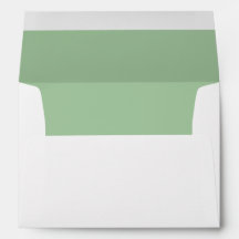Minimalistische Sage Groene Monogram Nota Kaart