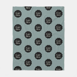 Minimalistische Sage Kleur Custom Company Logo Fleece Deken