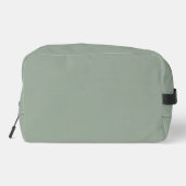 Minimalistische Sage Matcha Groene Monogram Toilettasje (Achterkant)